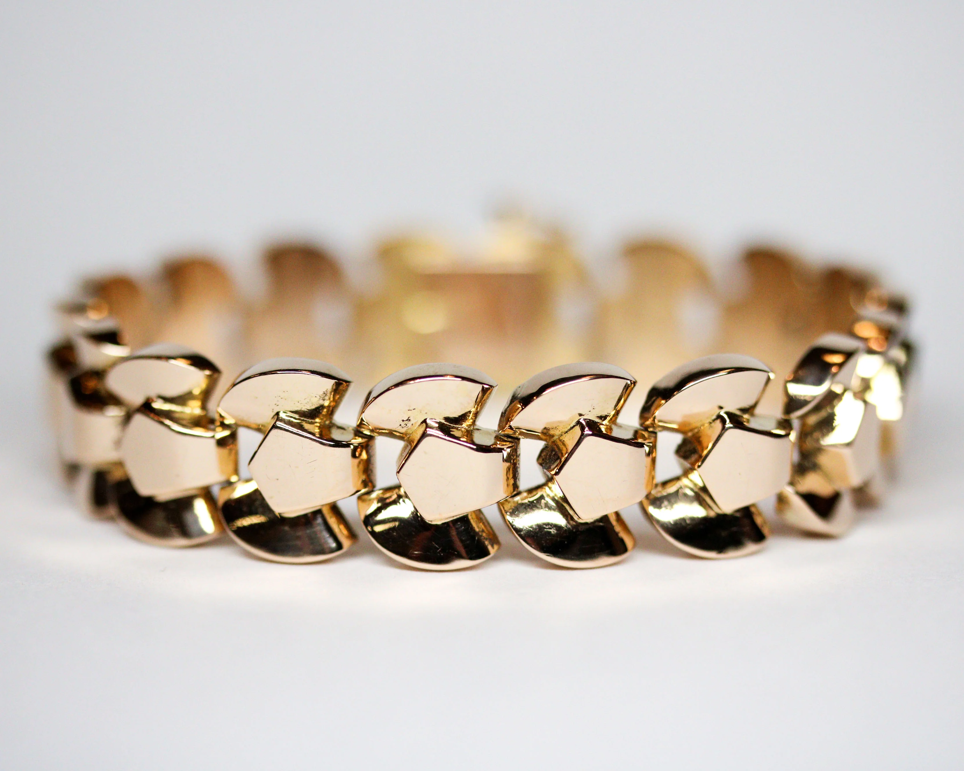 Bracelet Tank Mailles Articulées Or Rose - Image 8