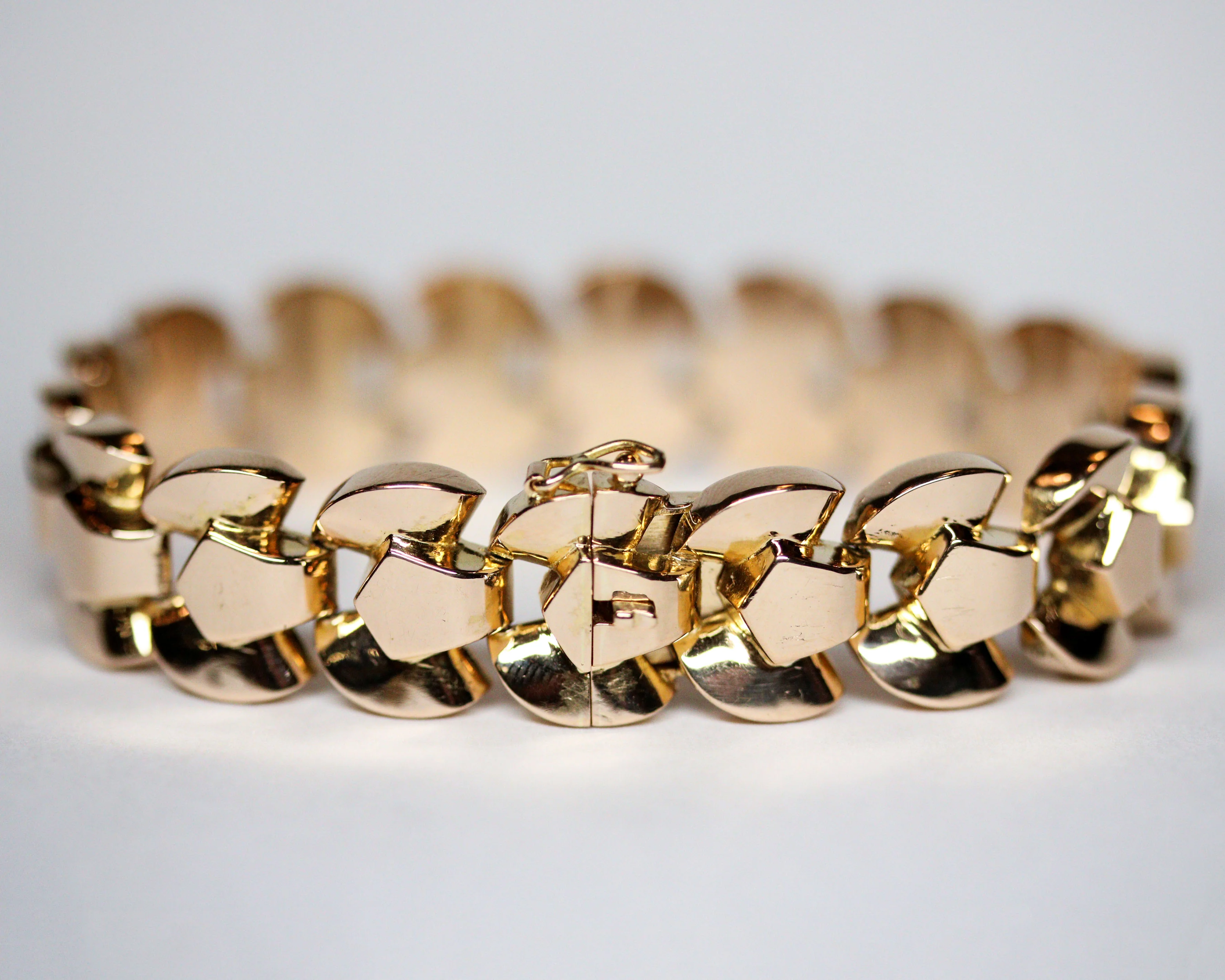 Bracelet Tank Mailles Articulées Or Rose - Image 9