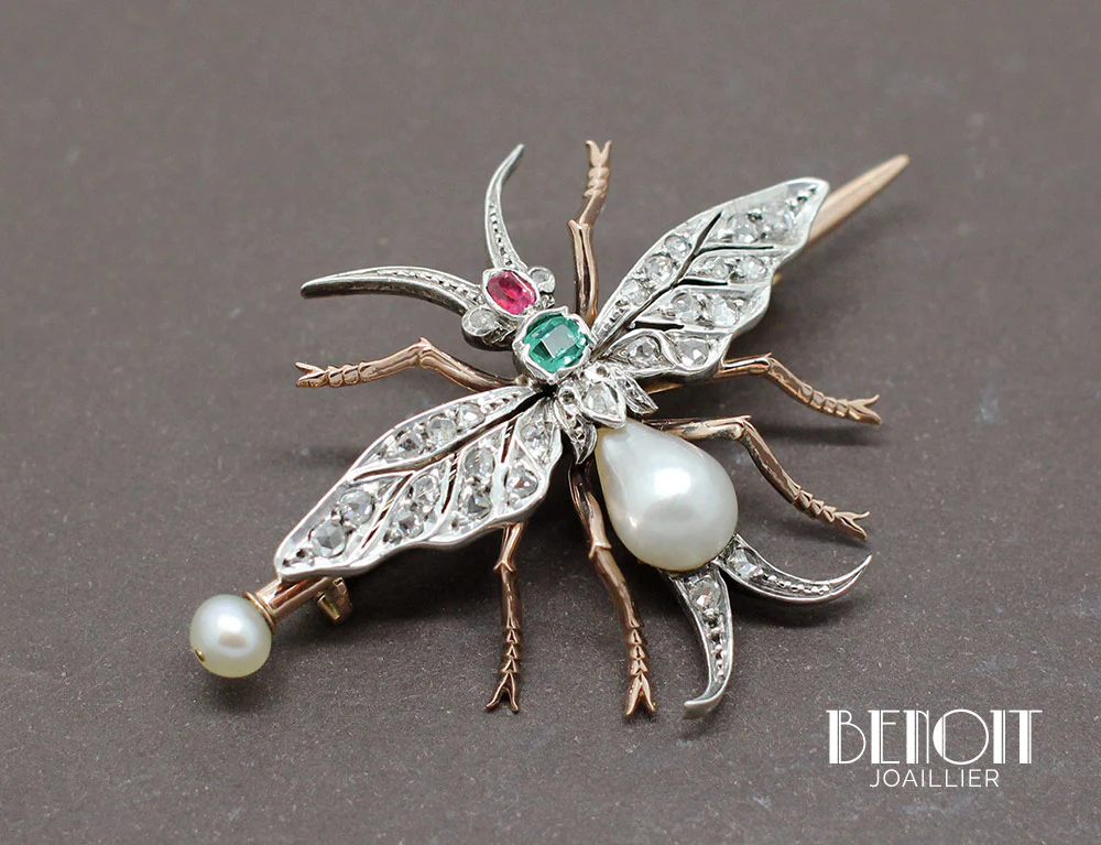 Broche Ancienne Insecte XIXe - Image 2