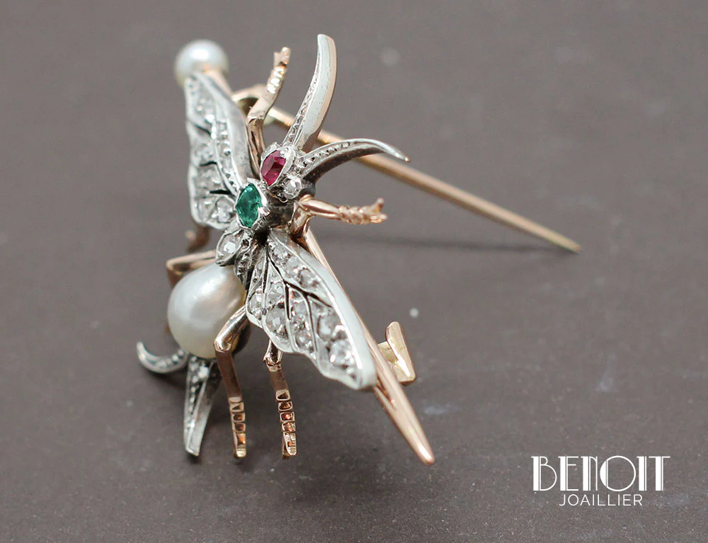 Broche Ancienne Insecte XIXe - Image 3