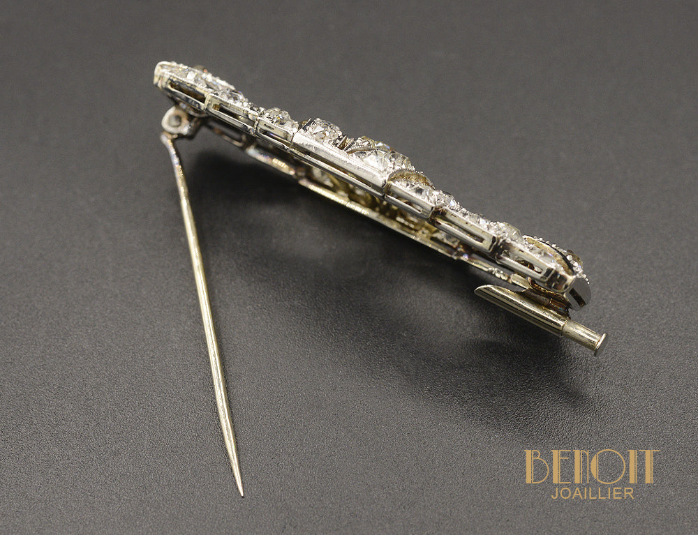 Broche Barrette Art Déco Diamants - Image 3