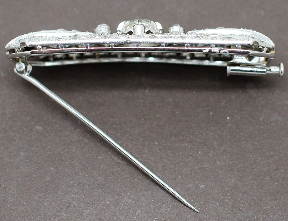 Broche Art Déco Platine Diamants - Image 5