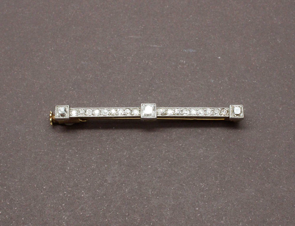 Broche "Barette" Art Déco Diamants
