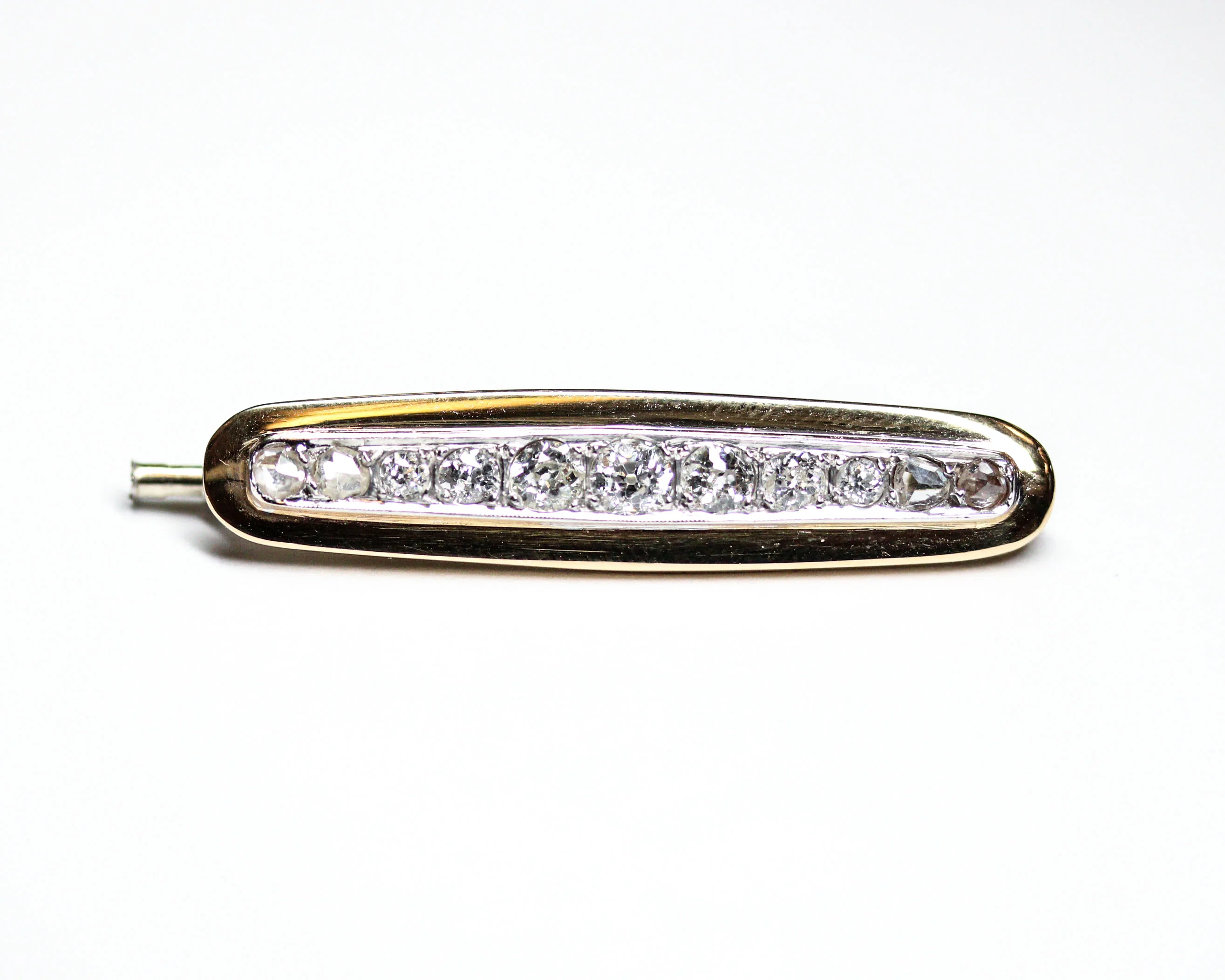 Broche Barette Art Déco Or et Diamants - Image 5