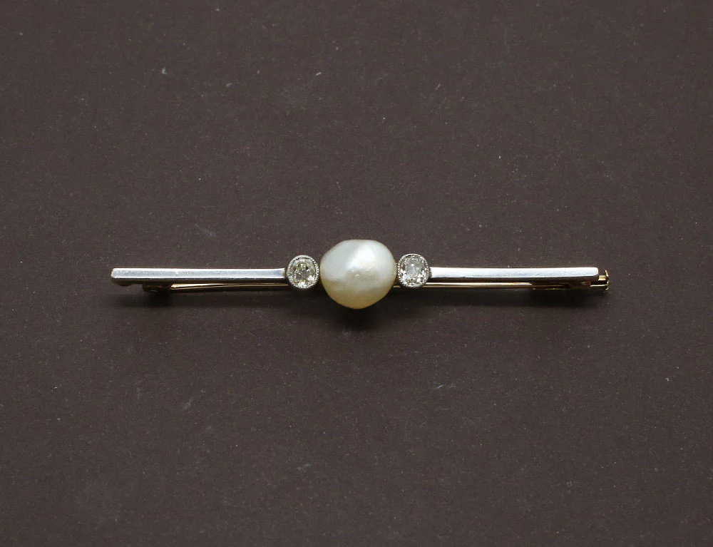 Broche Barette Perle Fine