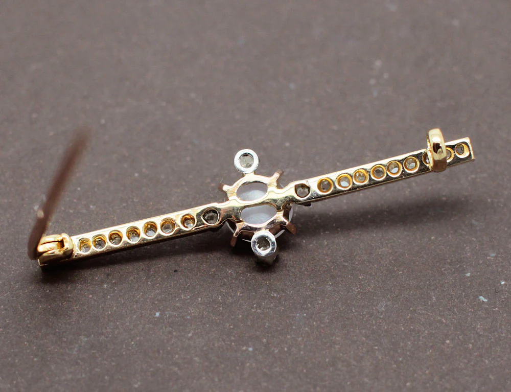 Broche Barrette Ancienne Pierre de Lune - Image 3