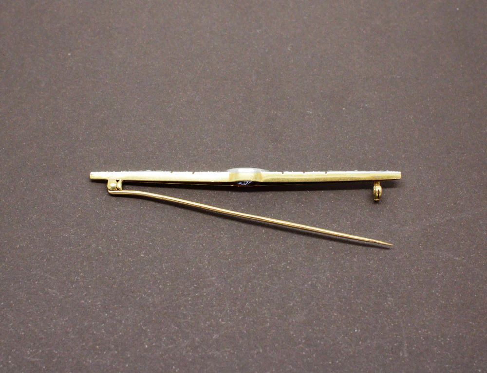 Broche Barrette Art Déco Saphir Diamants - Image 2