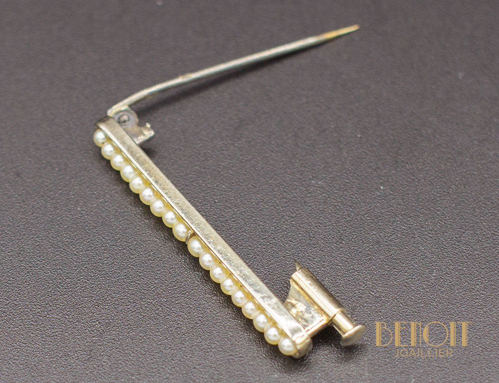 Broche Barrette Or Perles Fines - Image 3