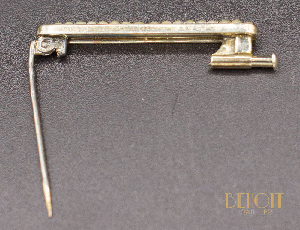 Broche Barrette Or Perles Fines - Image 4