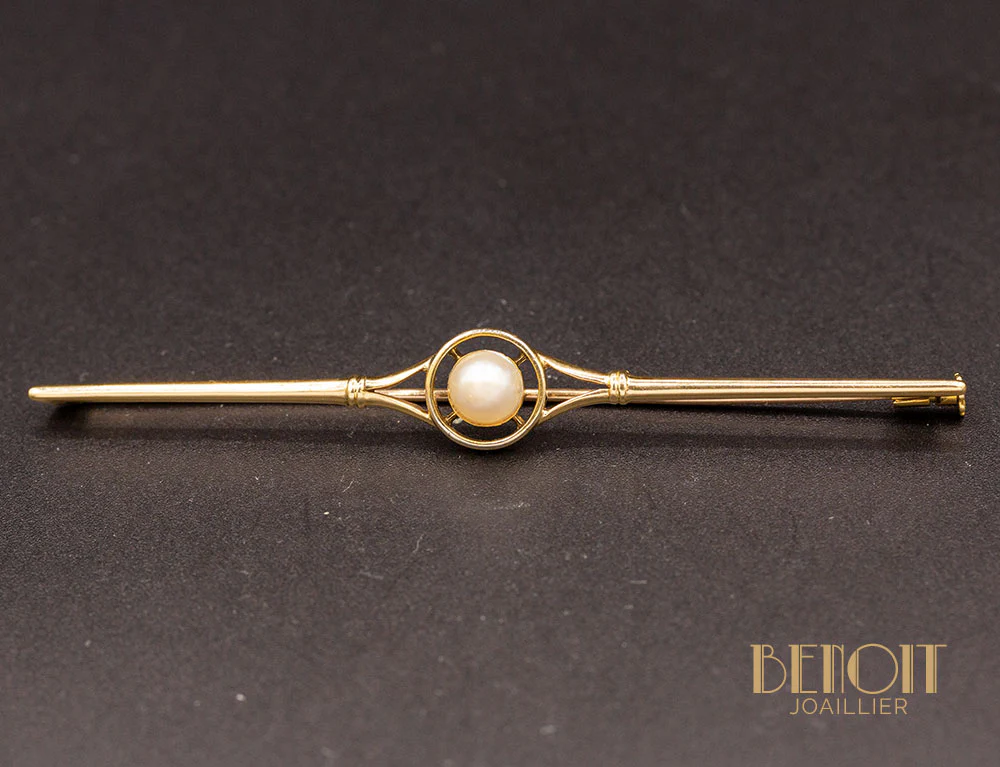 Broche Barrette Perle Fine