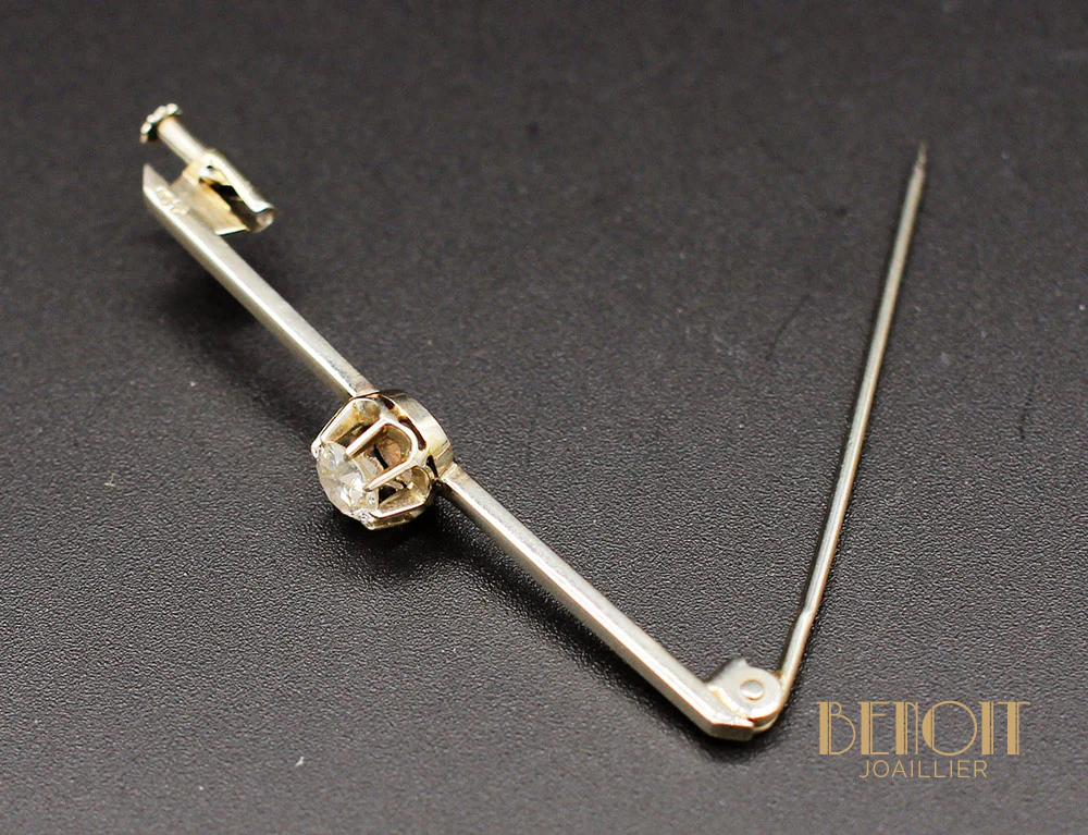 Broche Barrette Platine Diamant - Image 3
