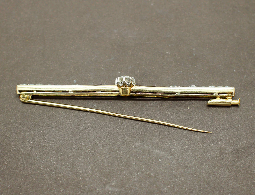 Broche Barrette Saphirs et Diamants - Image 2