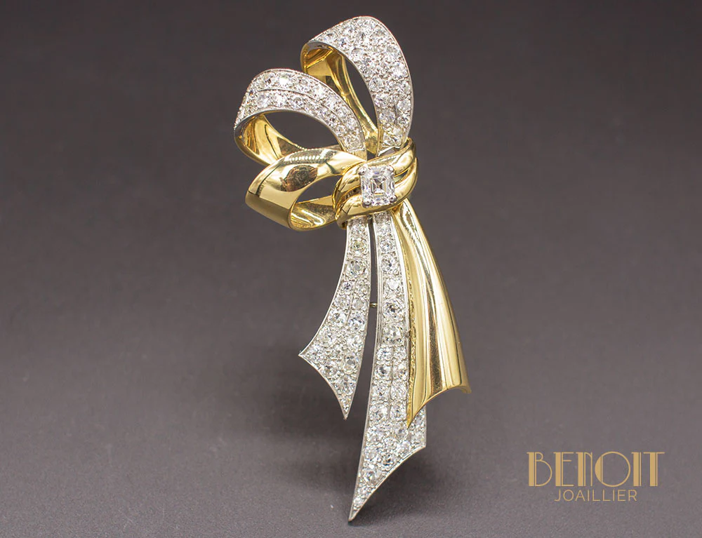 Broche Chaumet 1950 Diamants