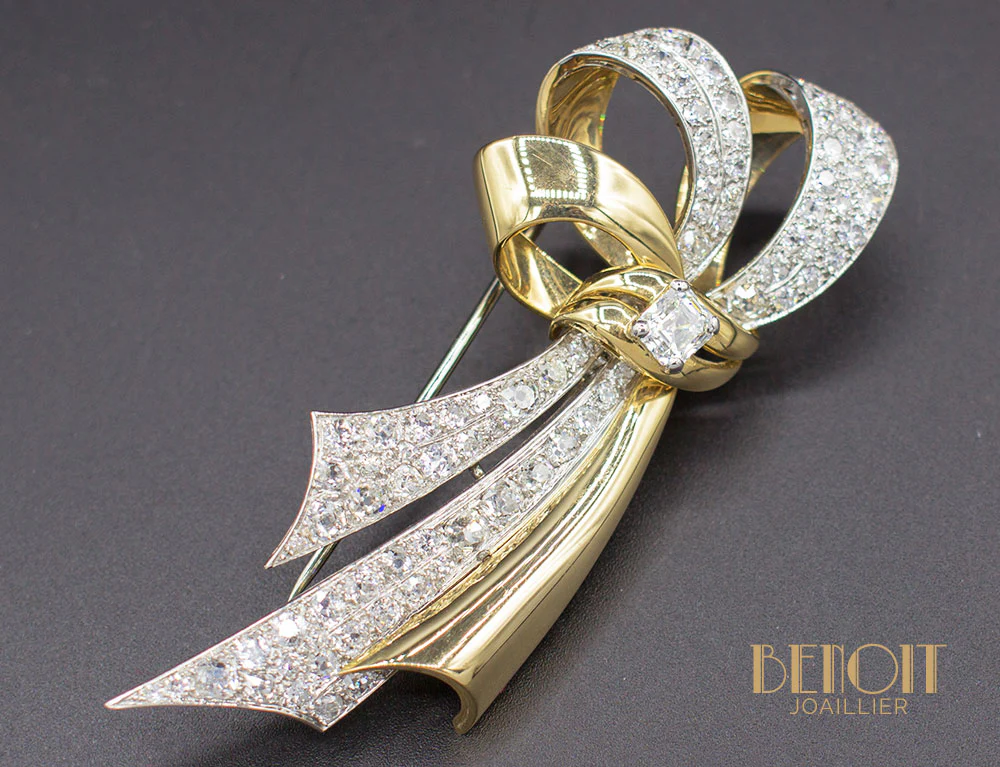 Broche Chaumet 1950 Diamants - Image 2