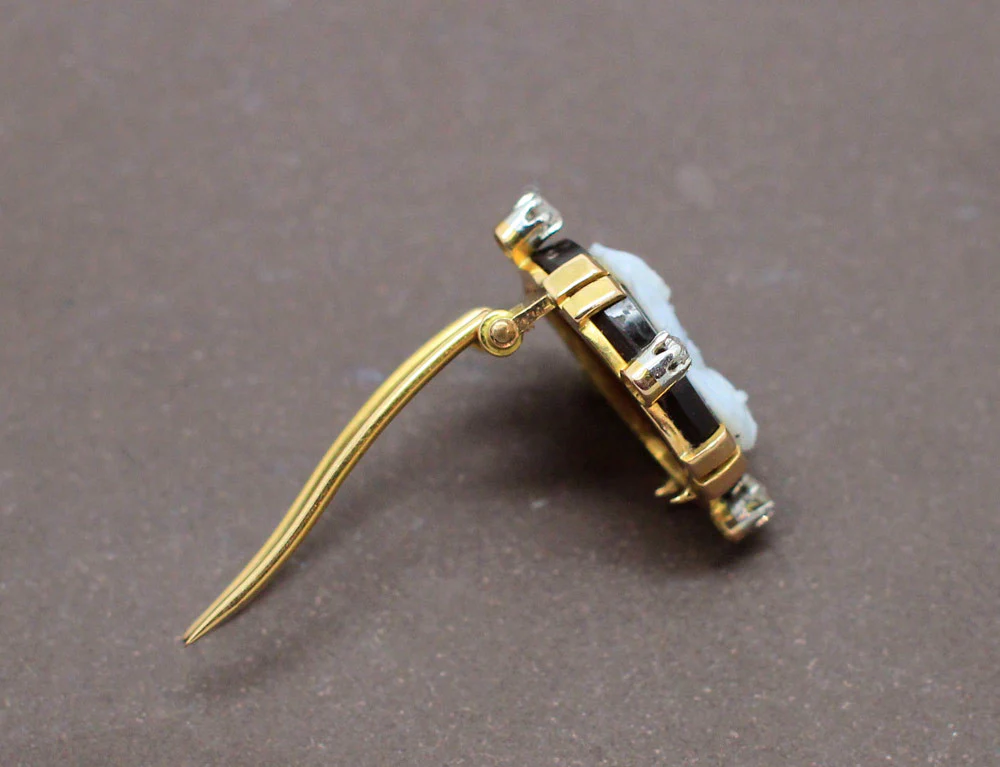 Broche Clip Camée Diamants - Image 4