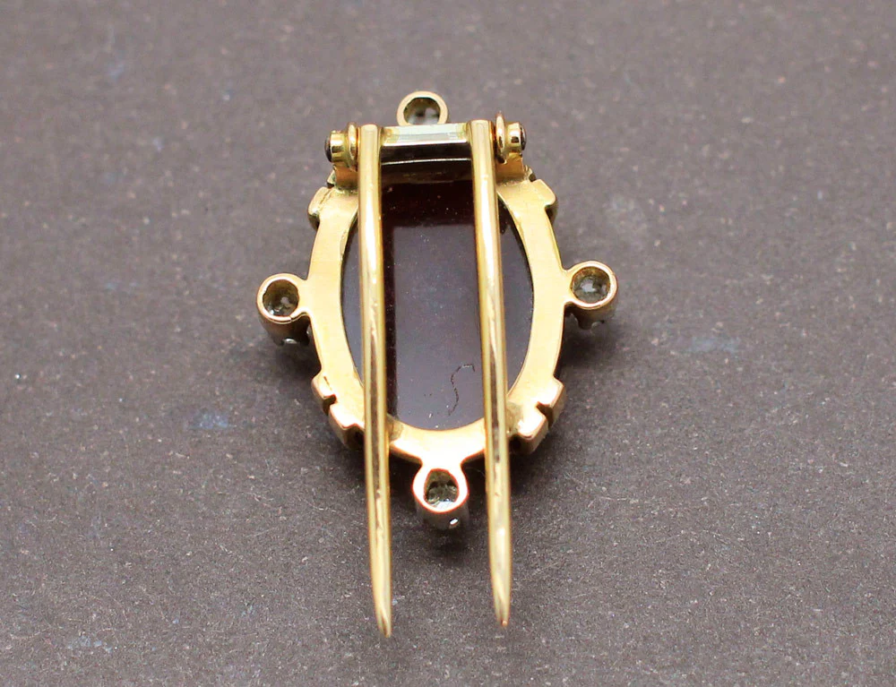 Broche Clip Camée Diamants - Image 5
