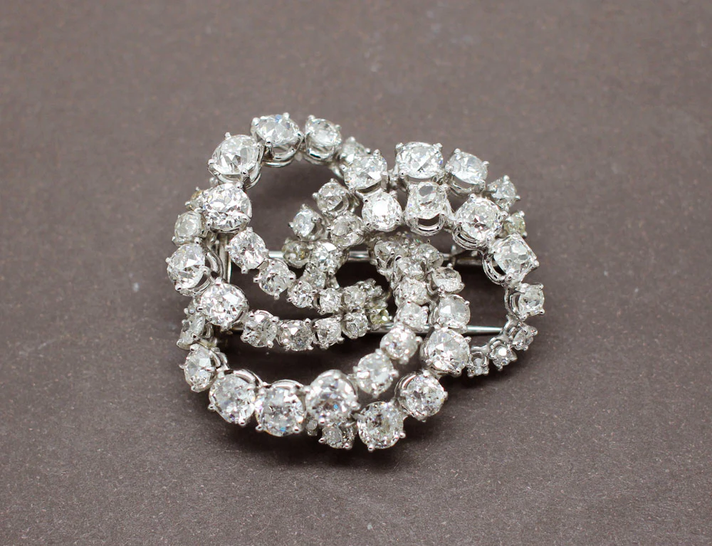 Broche Diamants Taille Ancienne