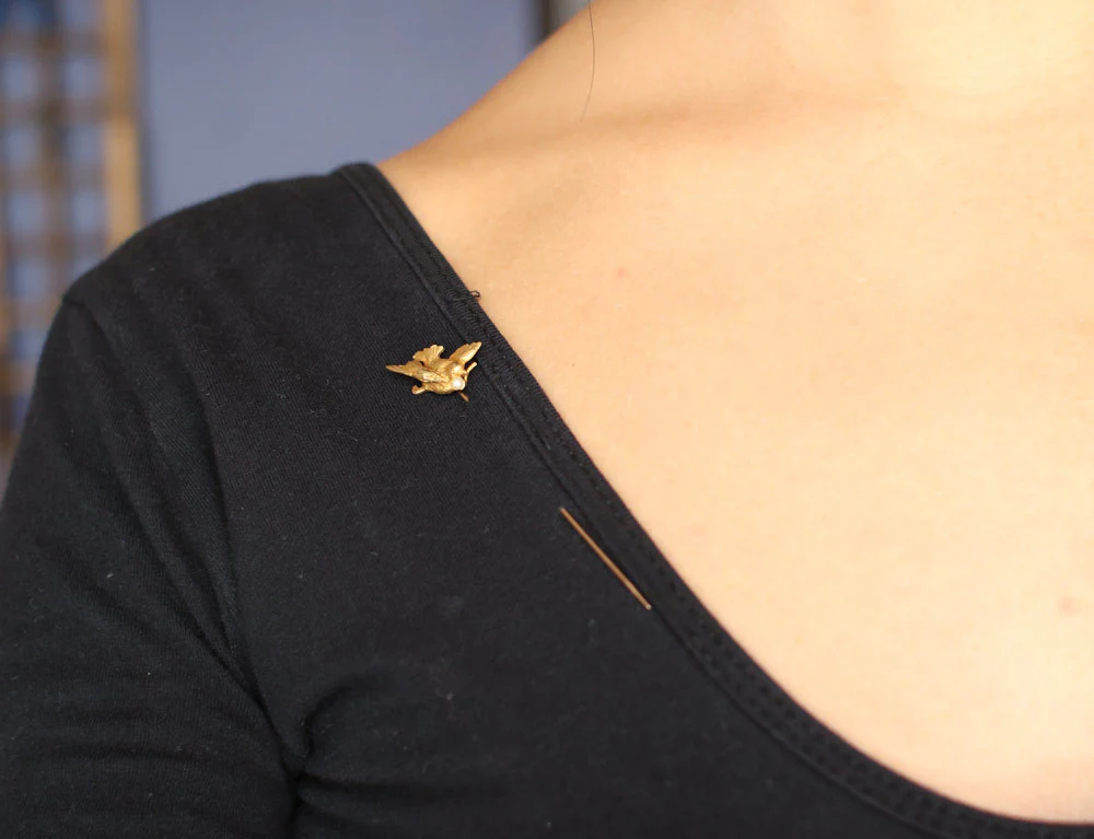 Broche Épingle Oiseau XIXe - Image 5