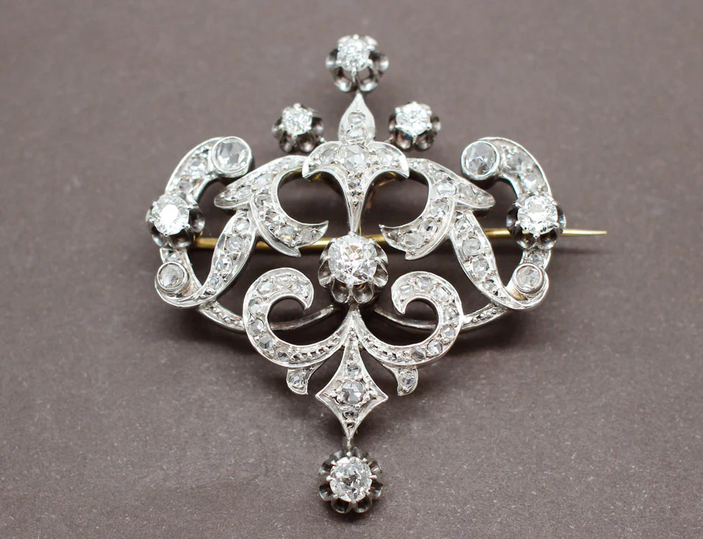 Broche fin XIXe Diamants