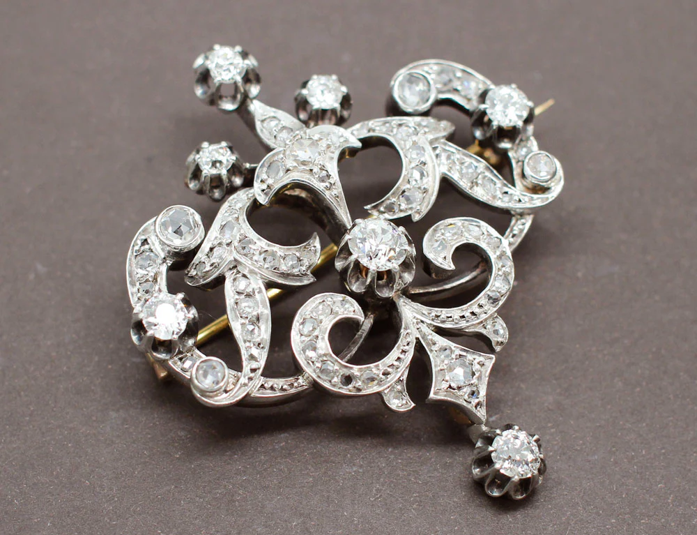 Broche fin XIXe Diamants - Image 2