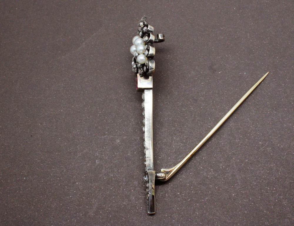 Broche Flèche Perles et Diamants - Image 4