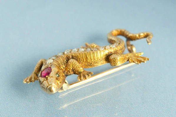 Broche Lezard en Or 18 k - Image 3