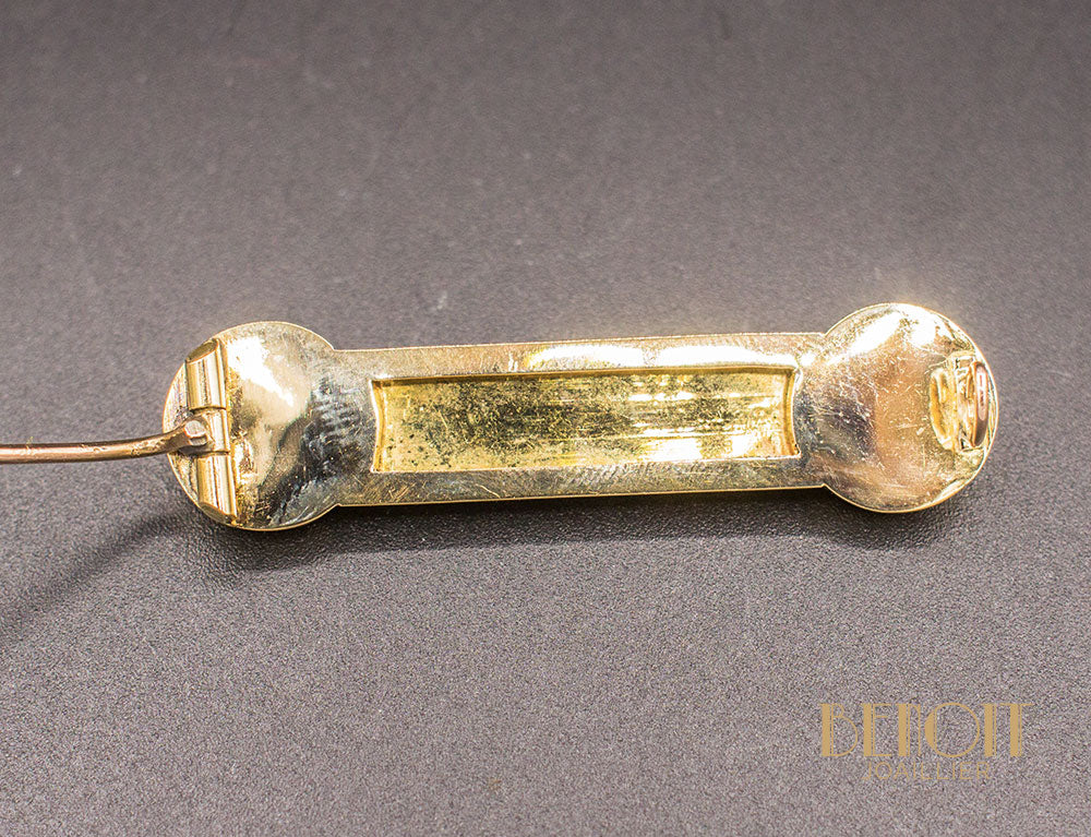 Broche Napoléon III Or Jaune Onyx - Image 4
