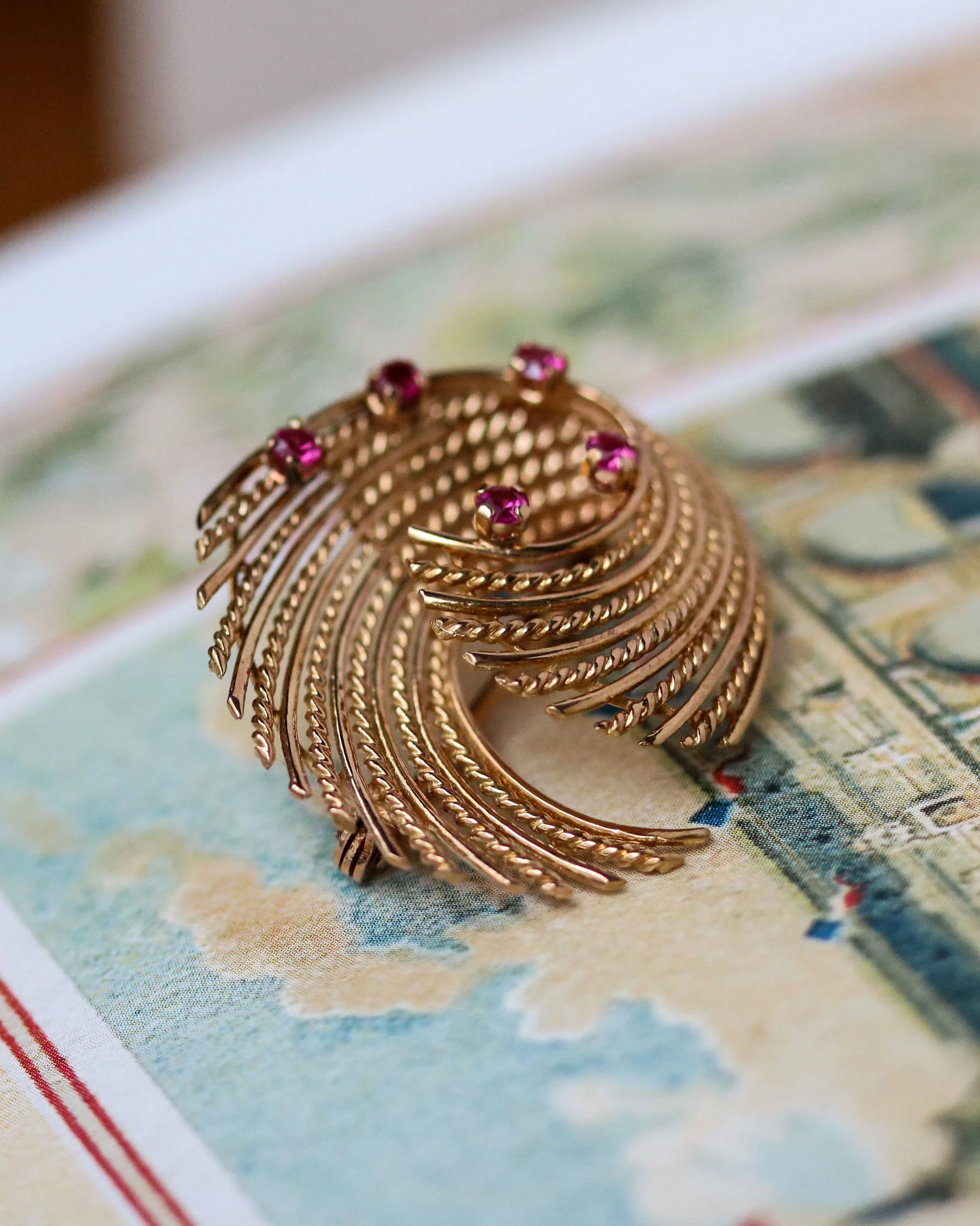 Broche Stylisée Or Rose