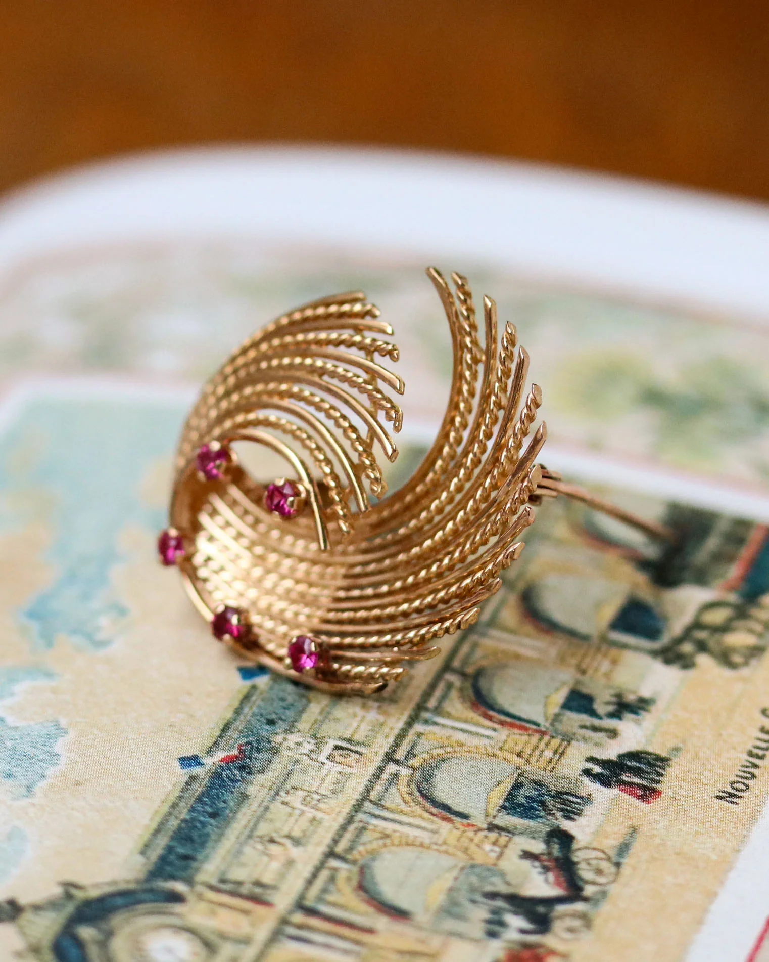 Broche Stylisée Or Rose - Image 2