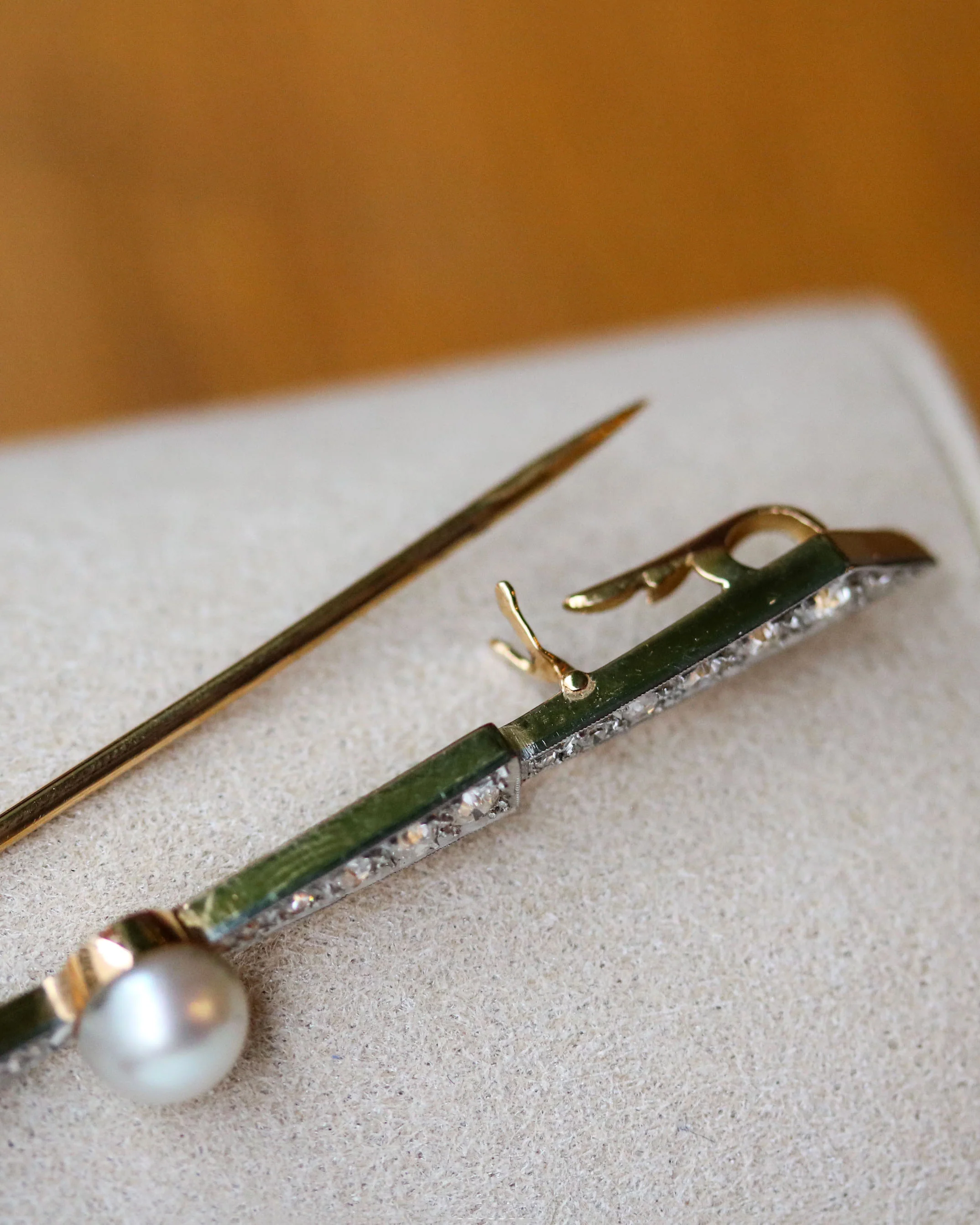 Broche Perle et Diamants - Image 3