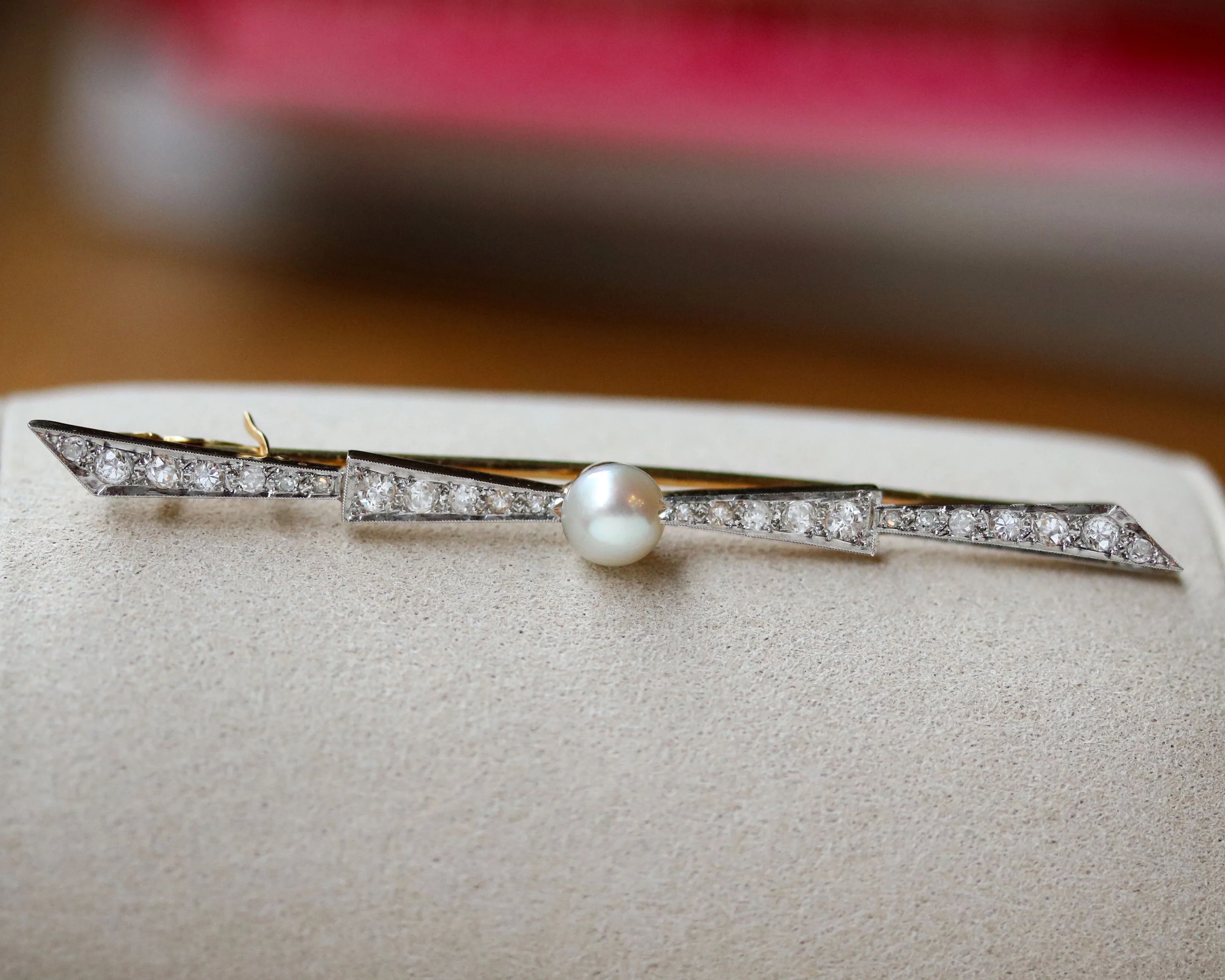 Broche Perle et Diamants - Image 4