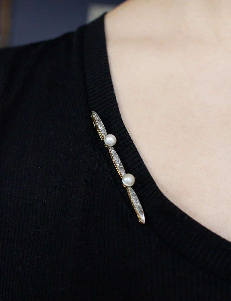 Broche Perles et Diamants - Image 4