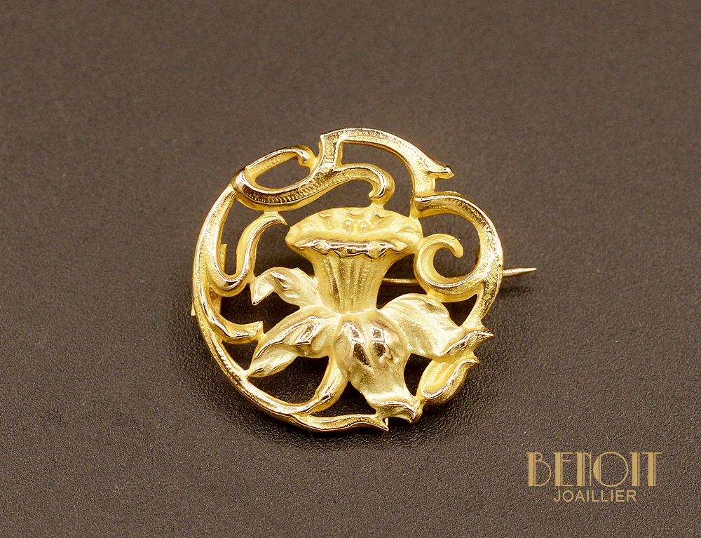 Broche XIXe siècle Motif Jonquille
