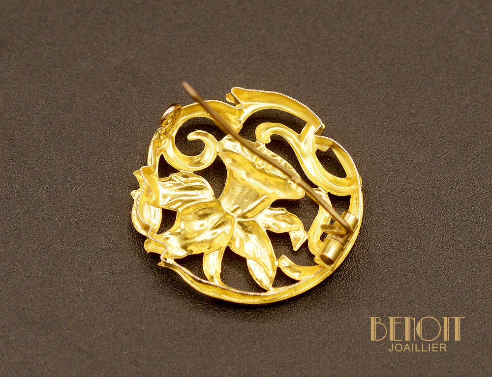 Broche XIXe siècle Motif Jonquille - Image 3