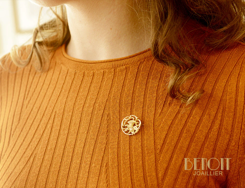 Broche XIXe siècle Motif Jonquille - Image 4