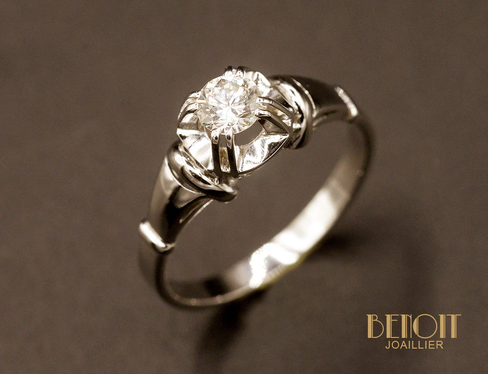 Solitaire Art Déco Diamant