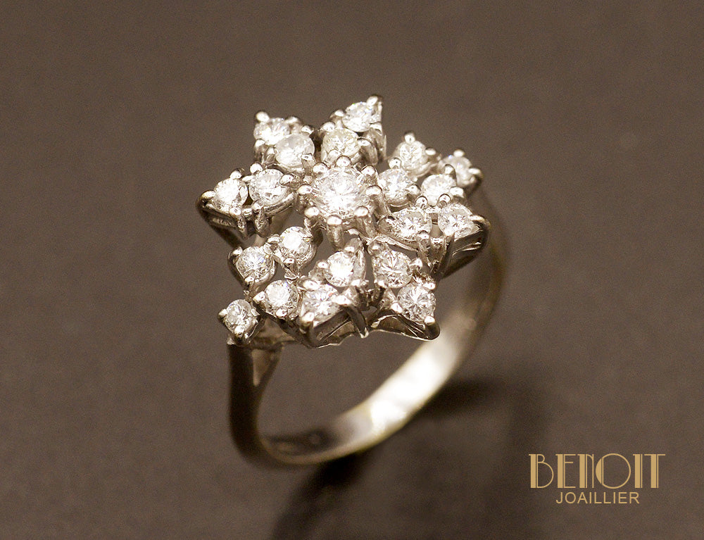 Bague Flocon Diamants