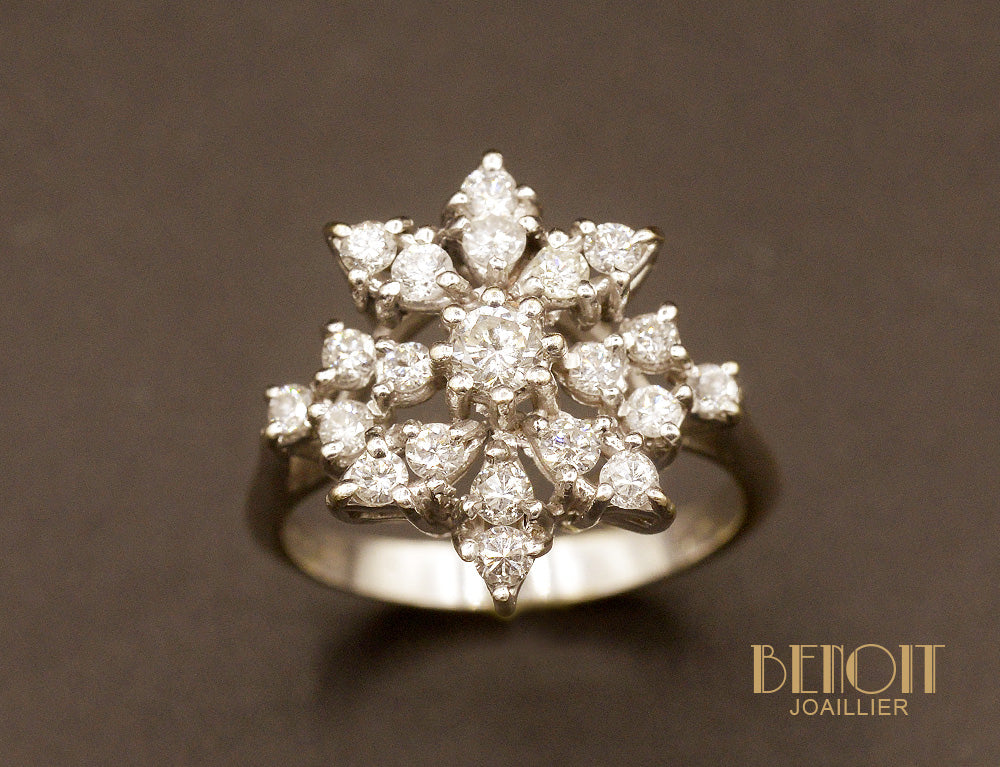 Bague Flocon Diamants - Image 2