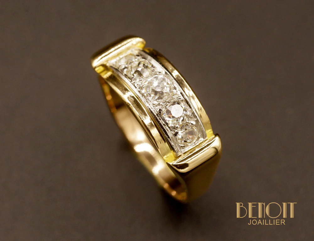 Bague Jarretière Diamants - Image 3