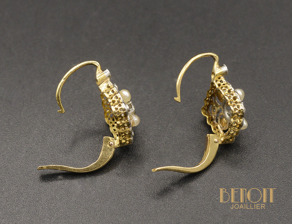 Dormeuses Perles Fines et Diamants - Image 3