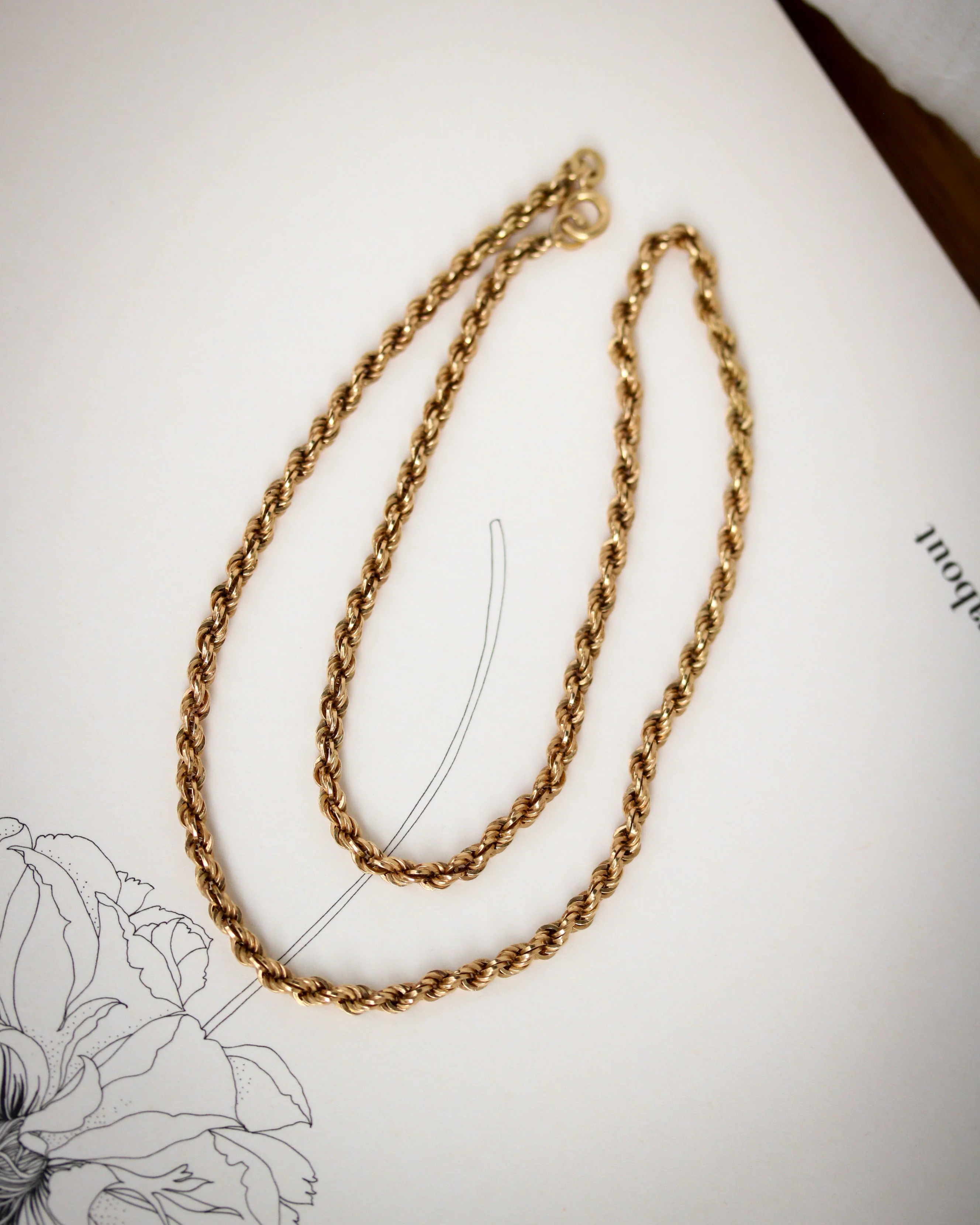 Chaîne Maille Corde Or Jaune - Image 3