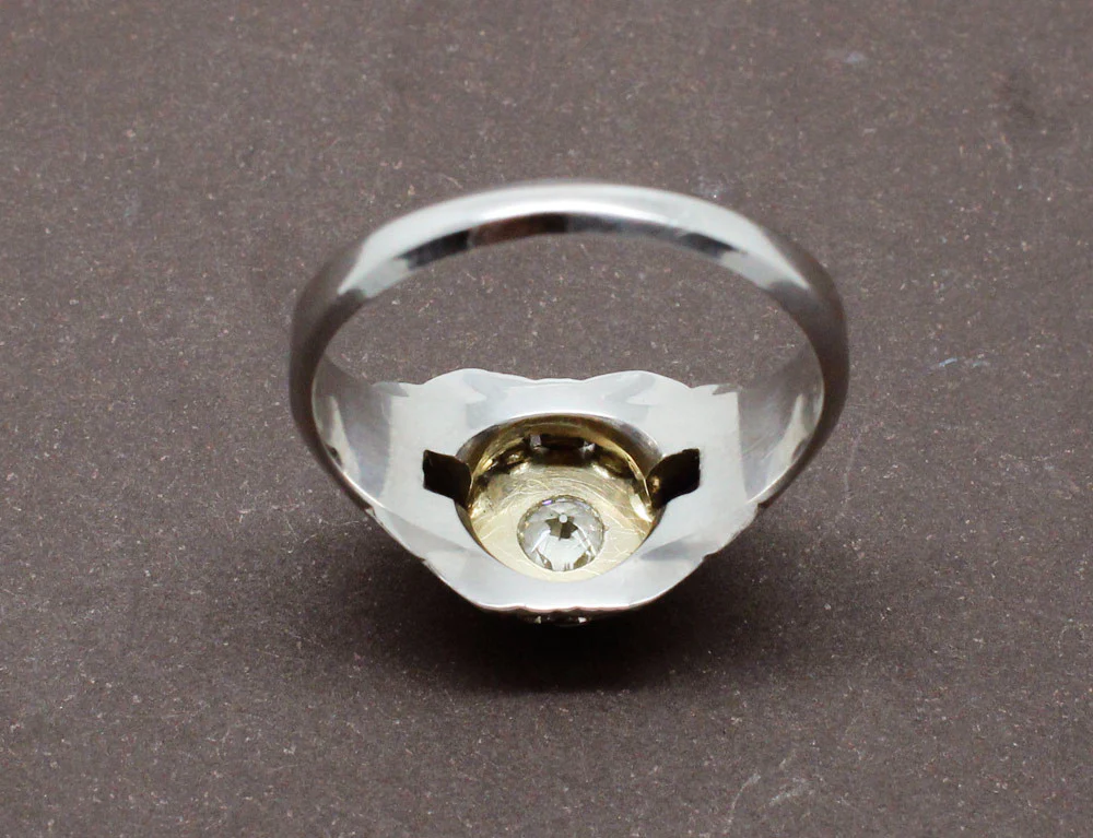 Chevalière Art Déco Diamant et Saphirs - Image 5