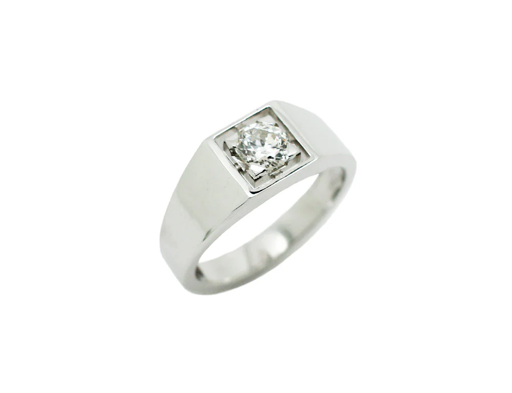 Chevalière Création Benoit Joaillier "Épurée" Diamant