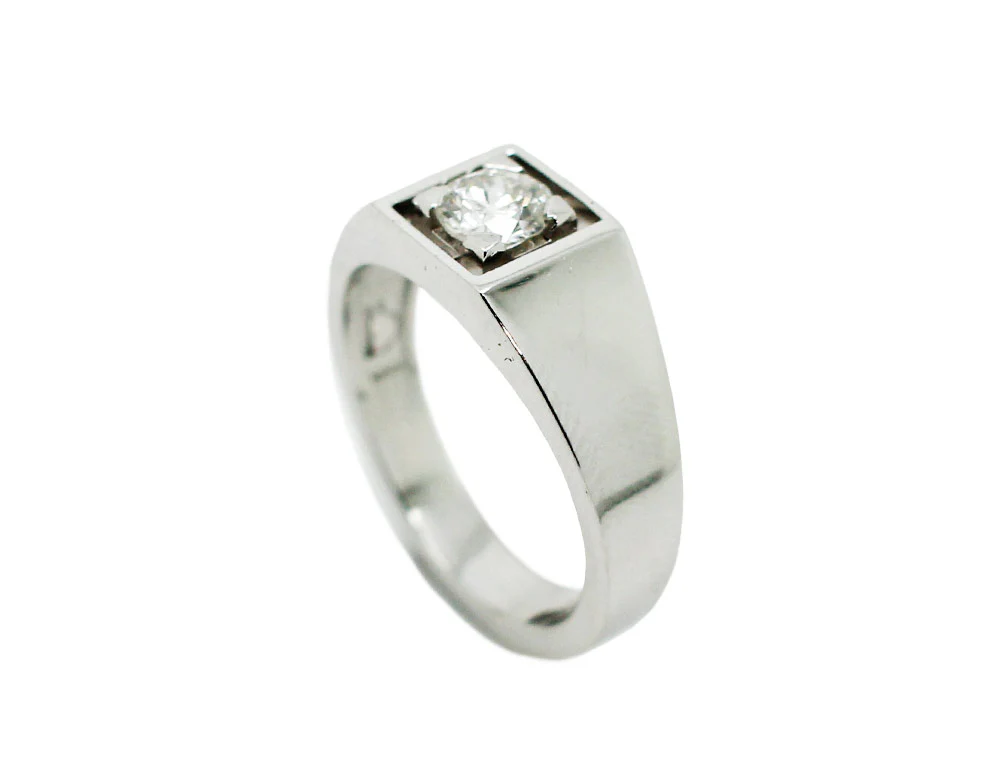 Chevalière Création Benoit Joaillier "Épurée" Diamant - Image 3