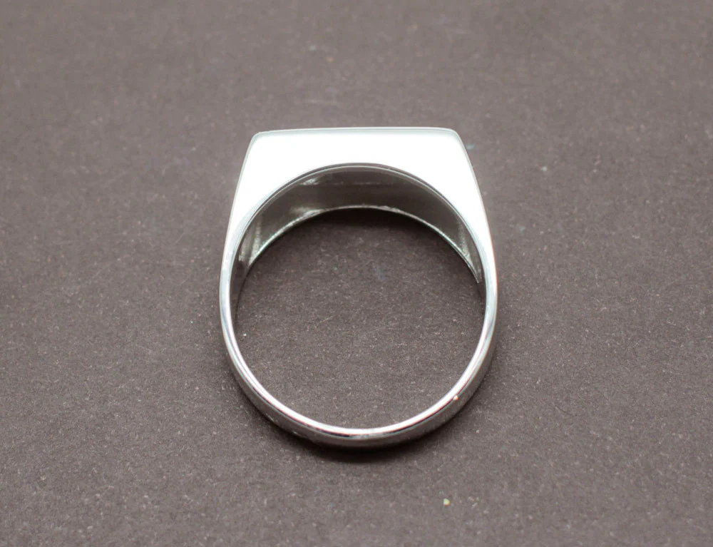 Chevalière Or Blanc Diamant - Image 4