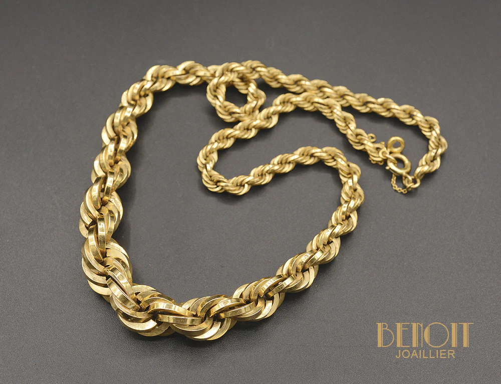 Collier 1950 en Chute Or Jaune