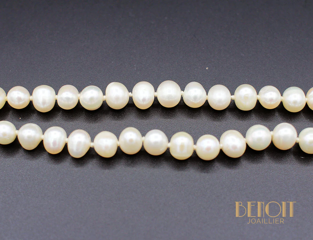Collier 2 Rangs Perles d'Eau Douce - Image 2