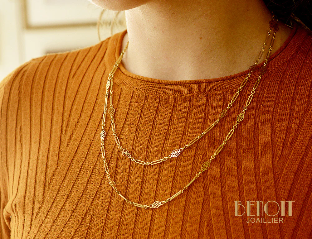 Collier Ancien Double Rangs - Image 4