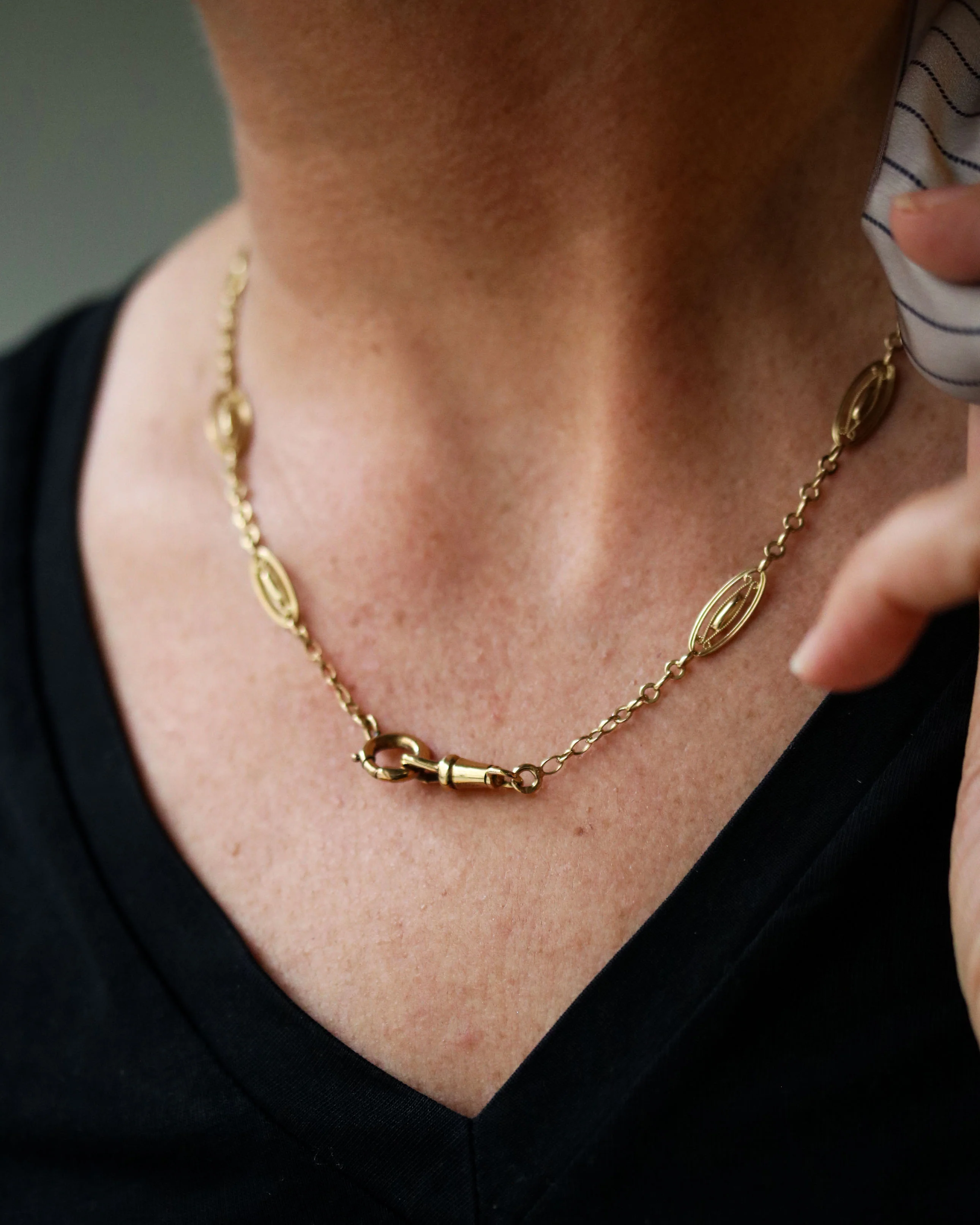 Collier Ancien Maille filigrane en Or