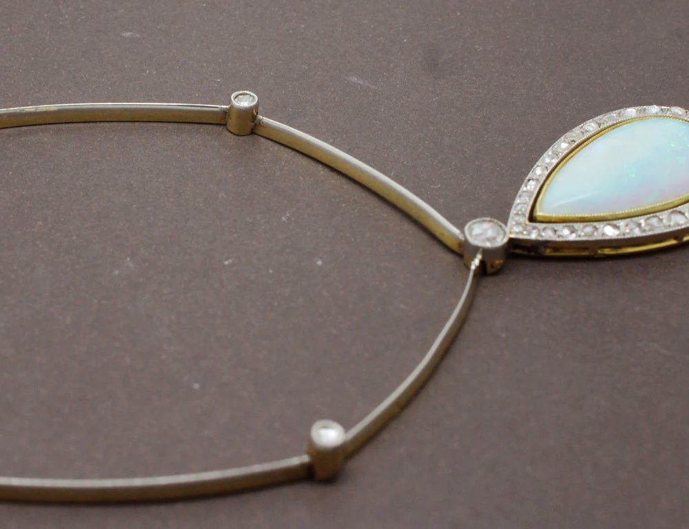 Collier Ancien Opale Poire - Image 5